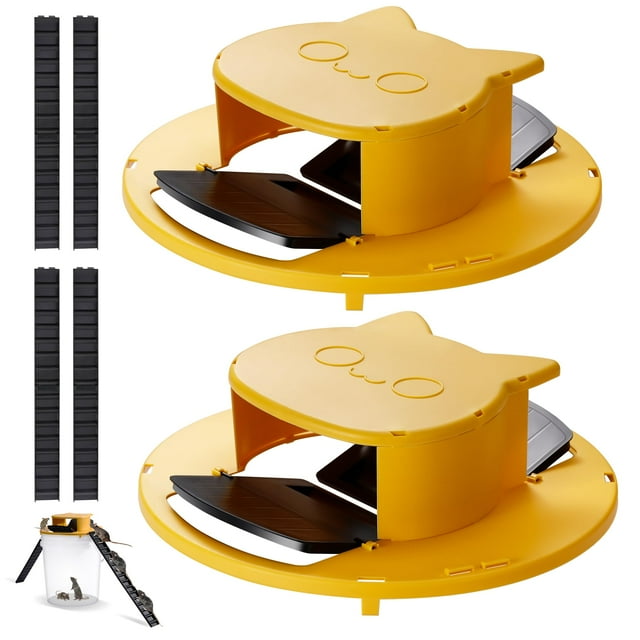 Bucket Mouse Trap(2 Packs), Humane Mice Rat Mouse Bucket Flip Lid for
