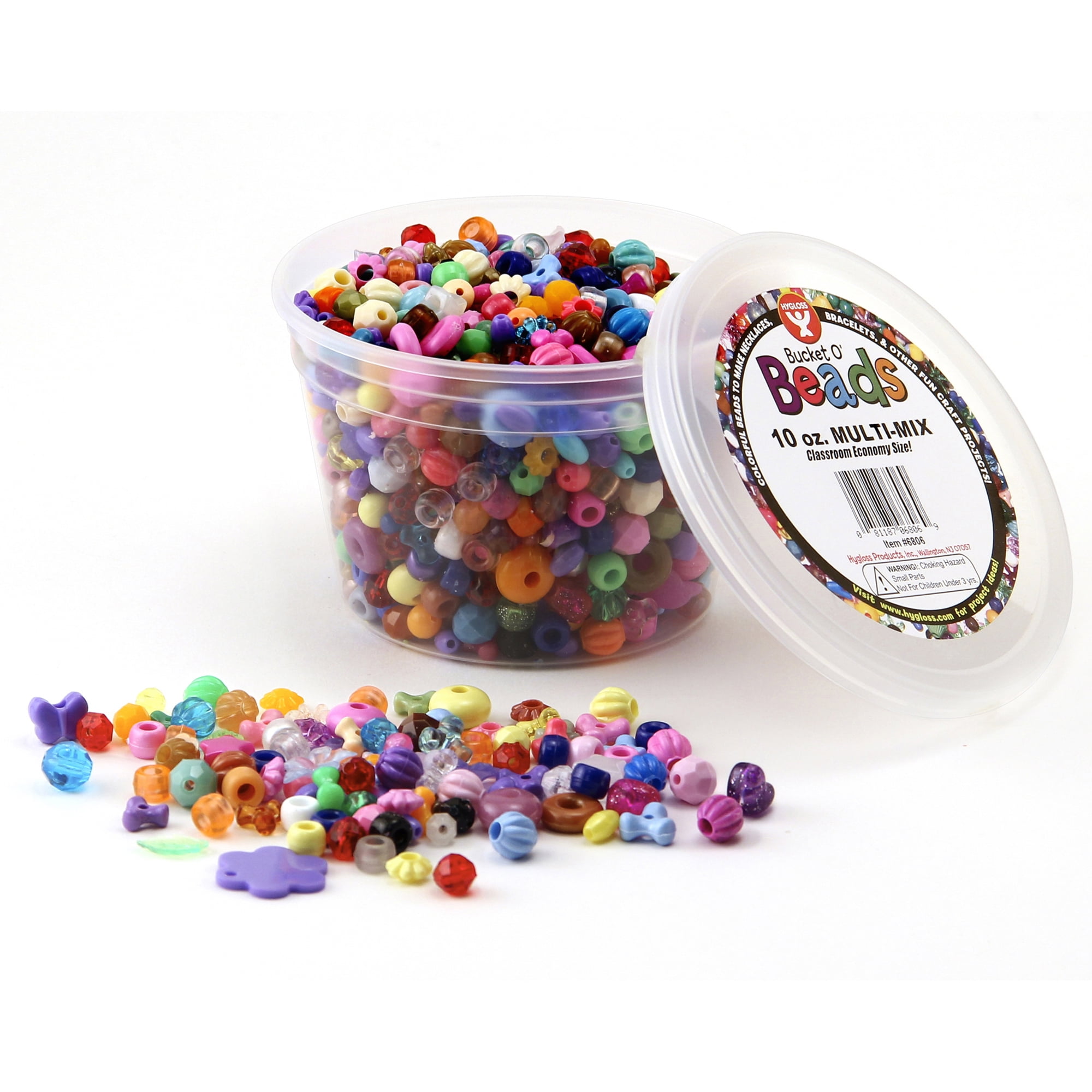 18mm Heart Beads Neon Multi Mix 24pc