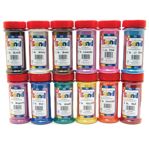 Bucket O' Sand, Assorted Colors, 1lb, Pack of 12