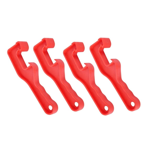 WEAVILUX 4Pcs Red High Strength Plastic Paint Bucket Opener Easy Use Home Tool