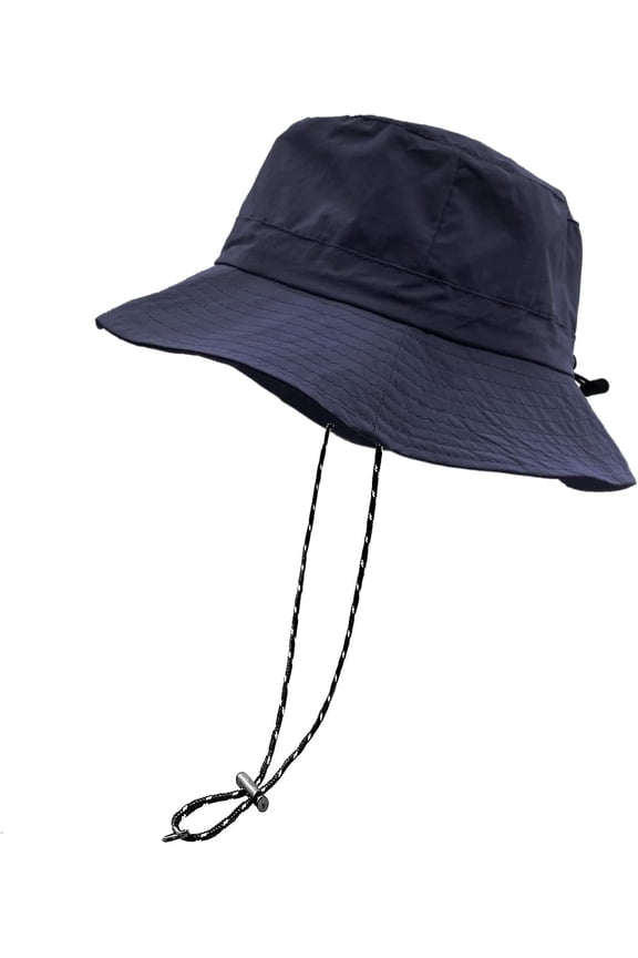 Bucket Rain Hat with Chin Strap Quick Dry Packable Boonie Sun Hat Safari Hat UV Protection