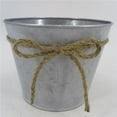 thumbnail image 1 of Bucket Shape with Brown Rope Ribbon Planter, 1 of 1
