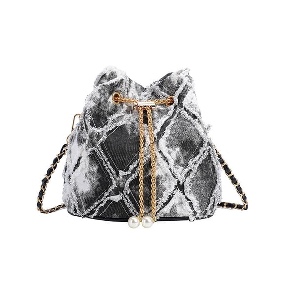 Bucket Shoulder Bag Trendy Clutches Handbag Drawstring Hobos Crossbody Bag