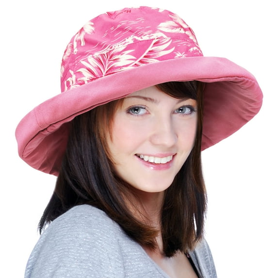 Bucket Sun Hat Cute Cap for Women Fashion Fold-up Brim Packable Summer Beach by Solaris