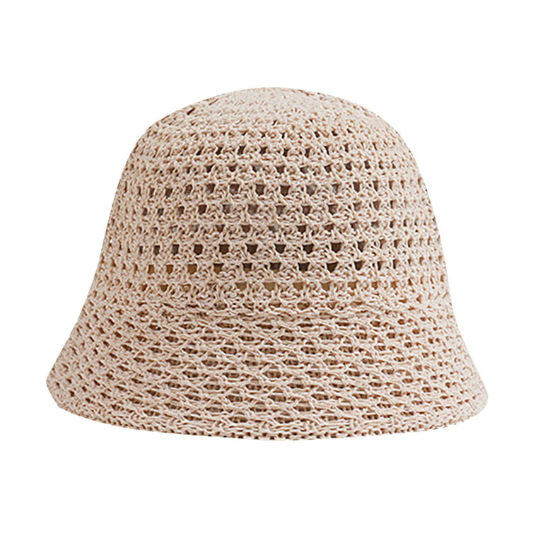 Bucket Sun Hats for Women Crochet Hollow Out Wide Brim Beach Hat Foldable  Fisherman hat UV Protection Summer Travel 
