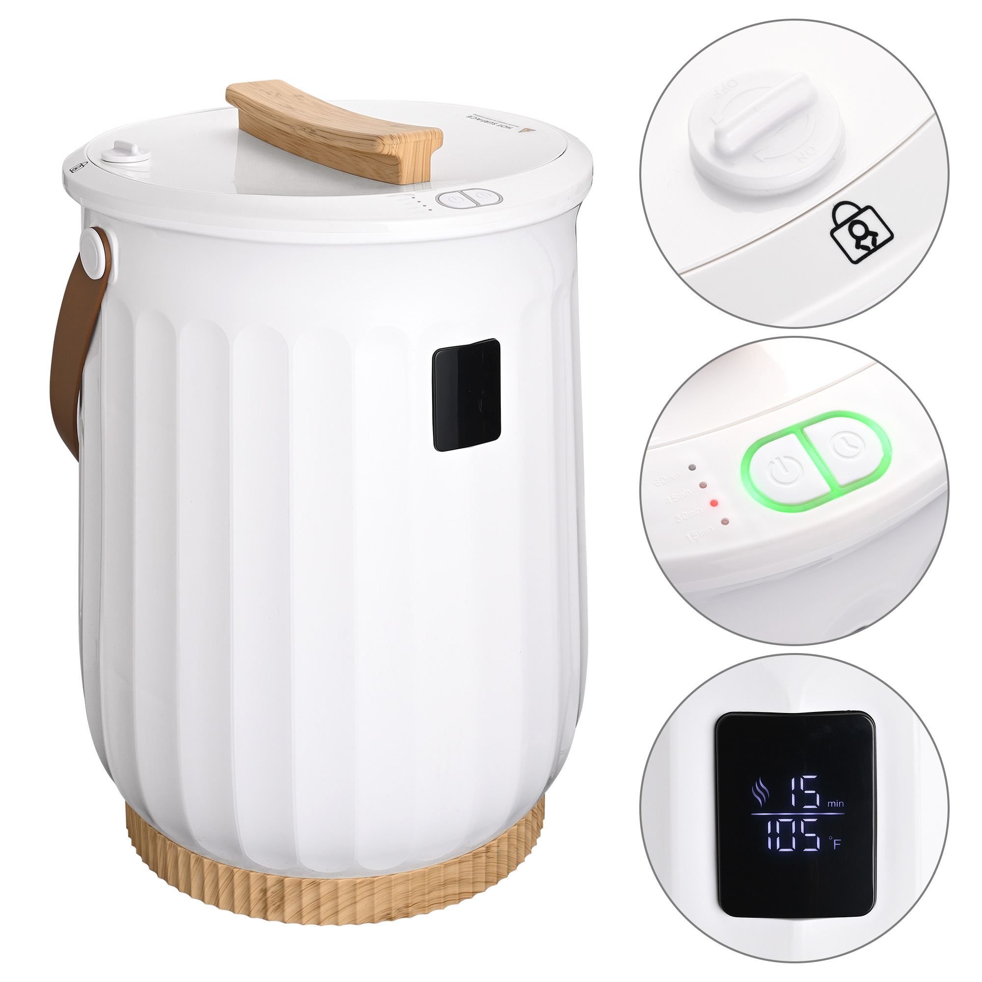 Bucket Towel Warmers Luxury Hot Towel Warmer With LCD Display For