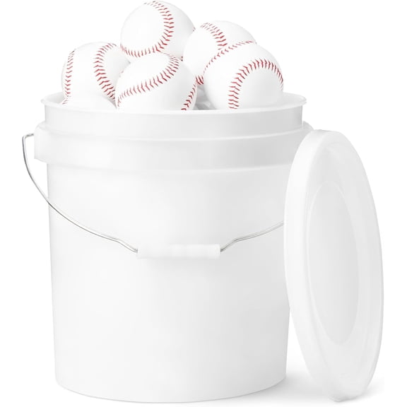Bucket of Practice Baseballs, 24 Count, Regulation Size 9-inch