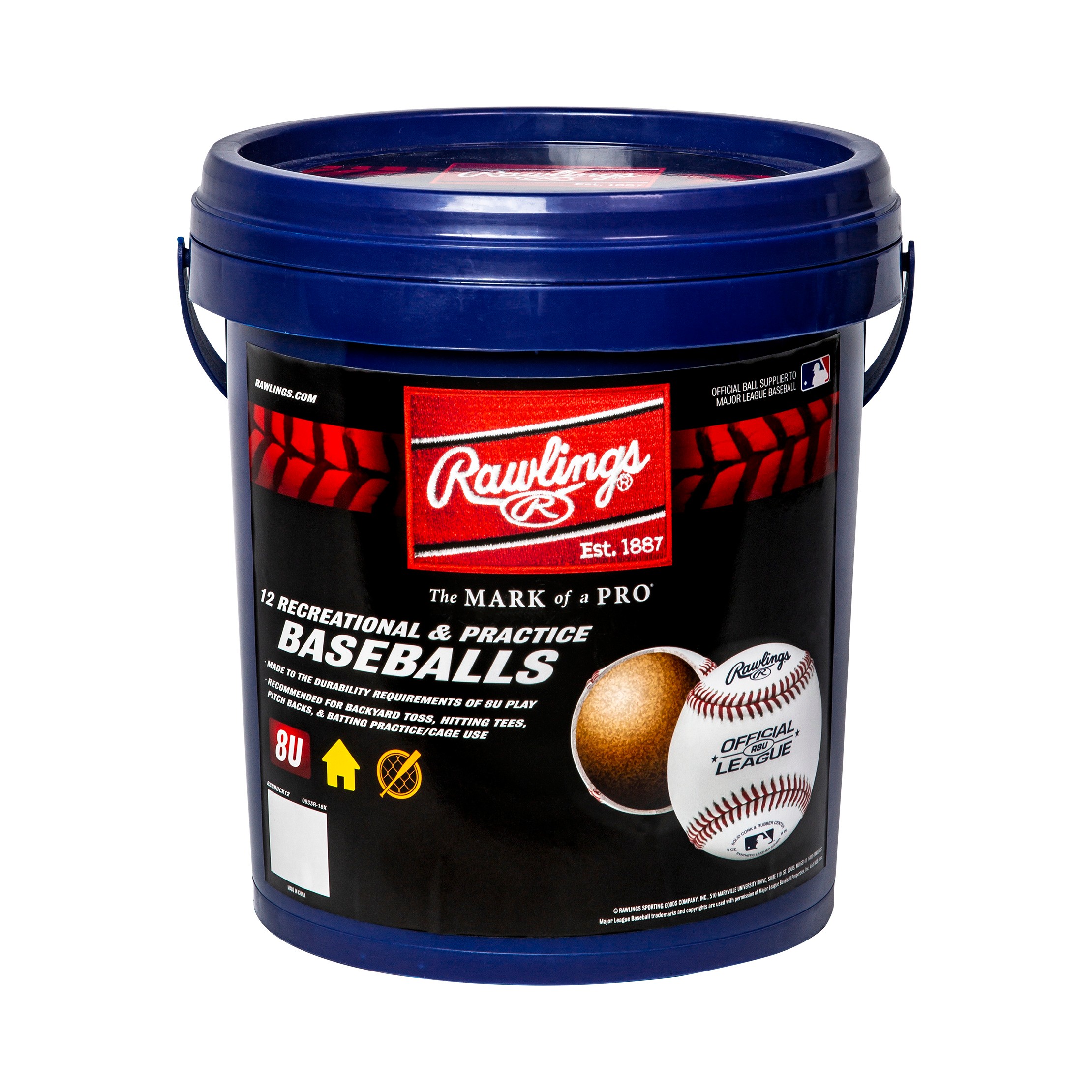 Bucket of R8U Baseballs 12pc