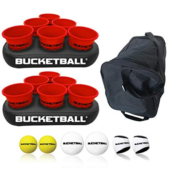 BucketBall BB-PARTY-GBP-2GEN, Giant Beer Pong Edition Party Pack, Red, 12-Piece Set