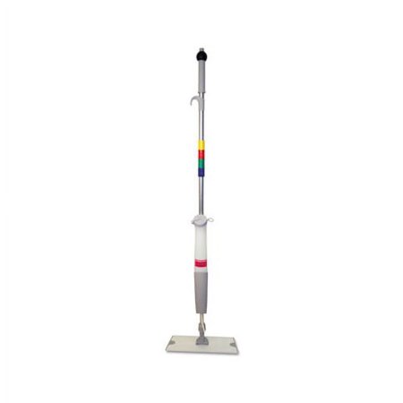 Bucketless Microfiber Mop System 5 x 18 Head, 59" Handle, Blue/Gray