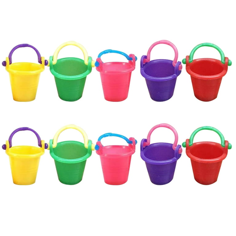 Buckets Mini Miniature Dollhouse Plastic Small Bucket Pails Crafts House 12  Favors Party Furniture Models Model 1 Scale