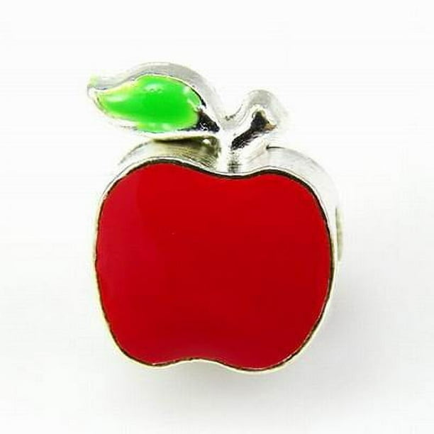 Buckets of Beads Red Apple Charm Bead. Fits Troll Biagi Zable Chamilia And Pandora Style Charm Bracelets. Walmart Business Supplies