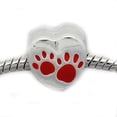 thumbnail image 1 of Buckets of Beads Red Love Heart Dog Paws Charm Beads Fits Most Major Charm Bracelets For Women Girls, 1 of 1