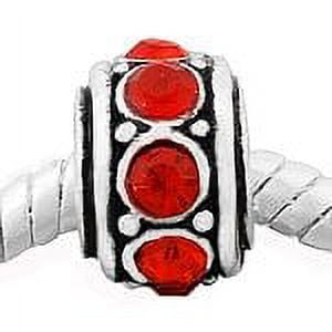 Buckets of Beads Ruby Rhinestone Charm Bead