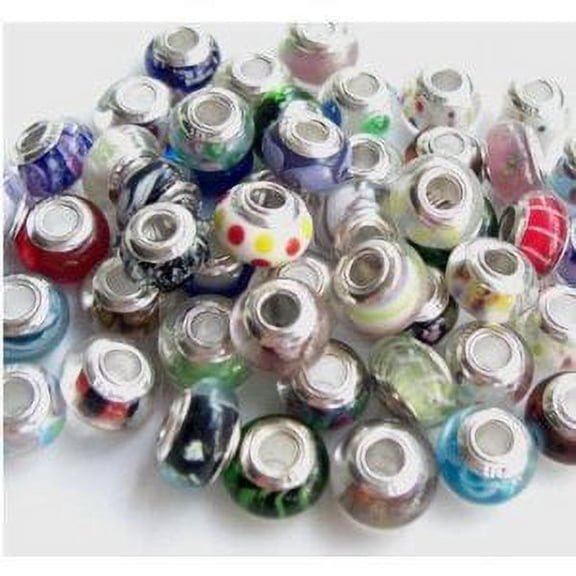 Buckets of Beads Ten Assorted Pure Murano Glass Charm Beads For Charm Bracelets