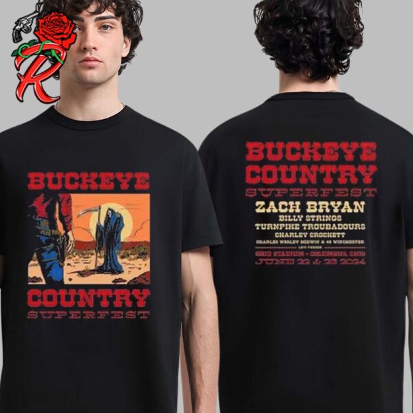 Buckeye Country Superfest 2024 In Columbus Ohio Merch Cowboy Dual Death