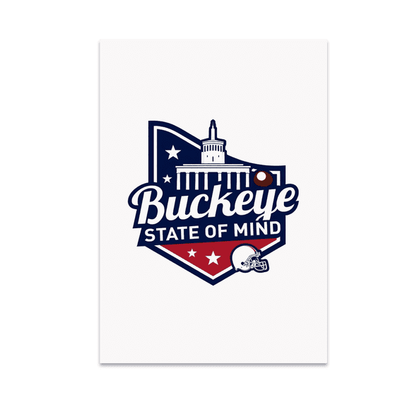 Buckeye State of Mind Wall Art - Ohio Pride Enthusiast - 13x19 Poster Print