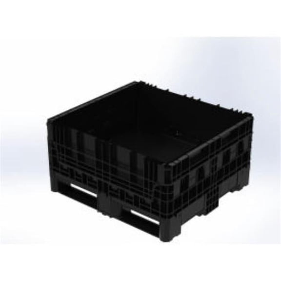 Akro-Mils B3162316 Buckhorn Plastic Non-Collapsible Bulk Container - 32 x 30 x 17 in. - Black - 1800 lbs