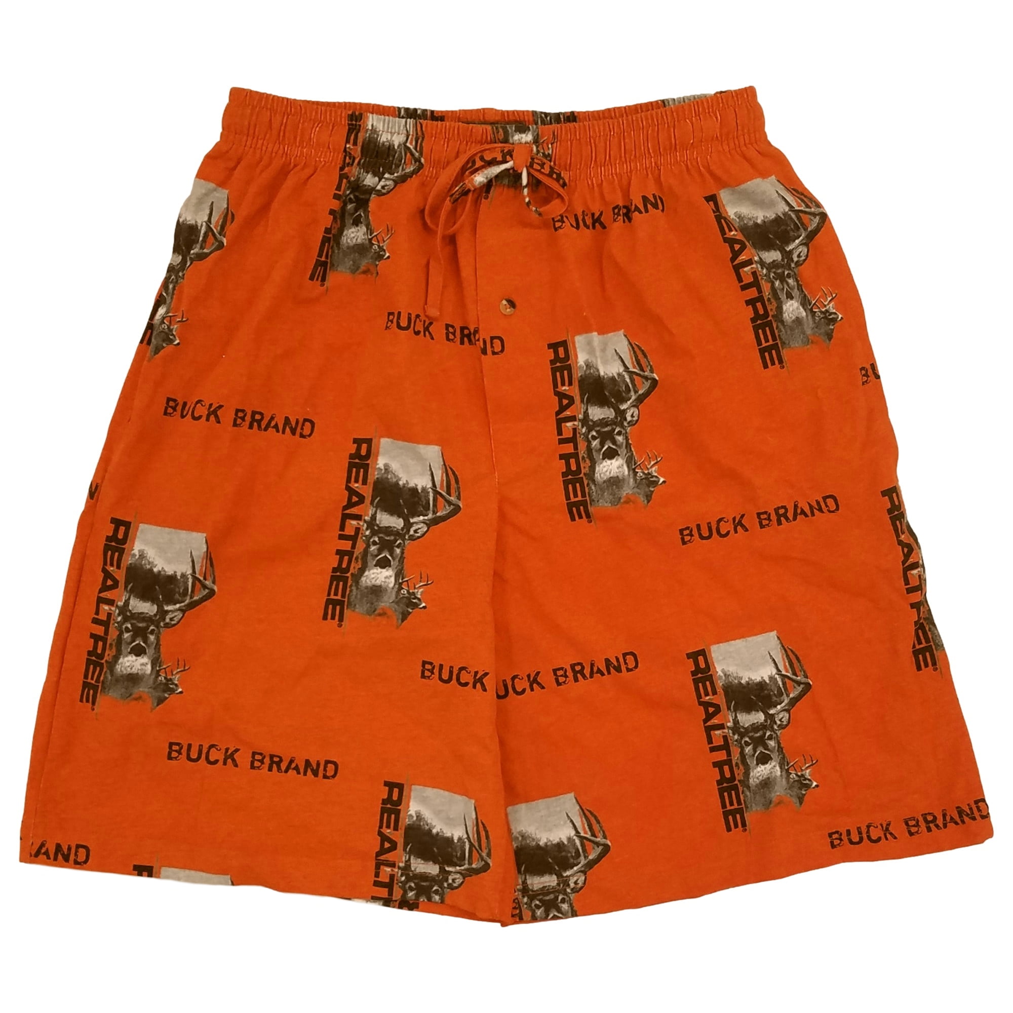 Buckhorn River Mens Orange Deer Hunting Jam Short Sleep Lounge