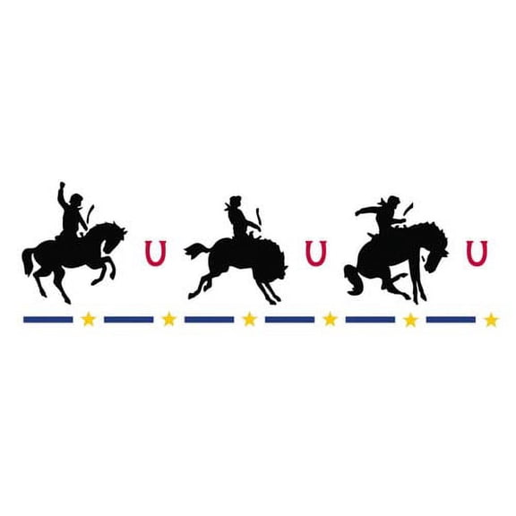 Bucking Broncos SIlhouettes Wall Stencil SKU #2253 by Designer Stencils