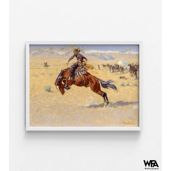 Bucking Horse Cowboy Print, Bucking Bronco Print, Old West Horse Style Tabern Themed Decor Idea, Farmhouse Rodeo Wall Art