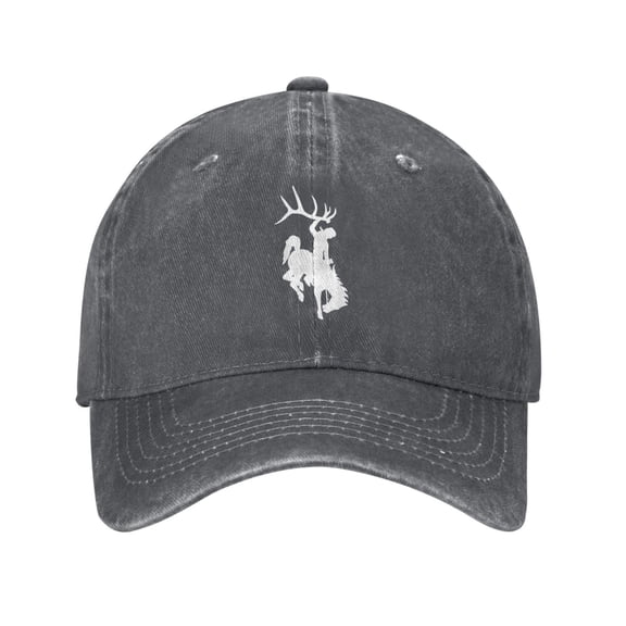 Bucking Horse Logo Unisex Adult Washed Denim Cotton Sport Outdoor Baseball Cap Adjustable Cowboy Baseball Hat