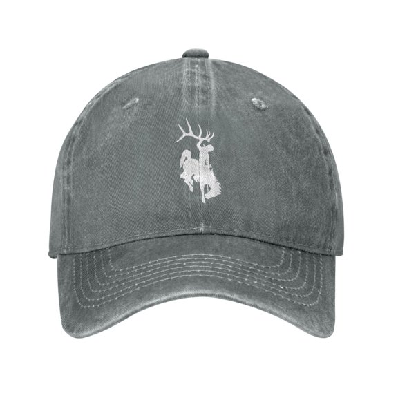 Bucking Horse Logo Unisex Adult Washed Denim Cotton Sport Outdoor Baseball Cap Adjustable Cowboy Baseball Hat