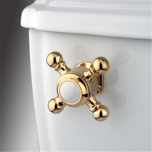 Buckingham Cross Tank Lever - Polished Brass