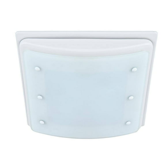 Buckingham Decorative 100 CFM Bathroom Ventilation Exhaust Fan with Lighting in Matte White