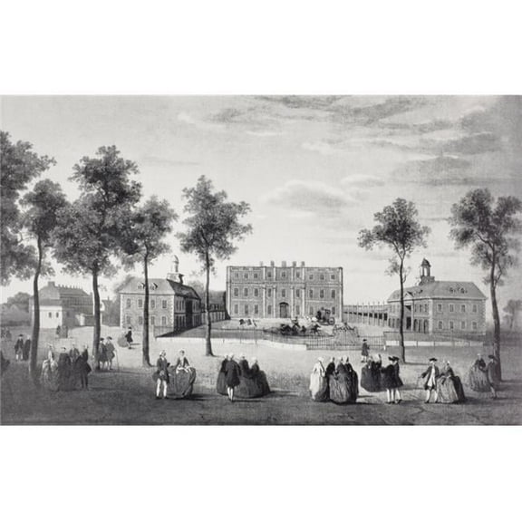Buckingham House As It Was Circa 1750 After A Contemporary Oil Painting Poster Print - 18 x 11