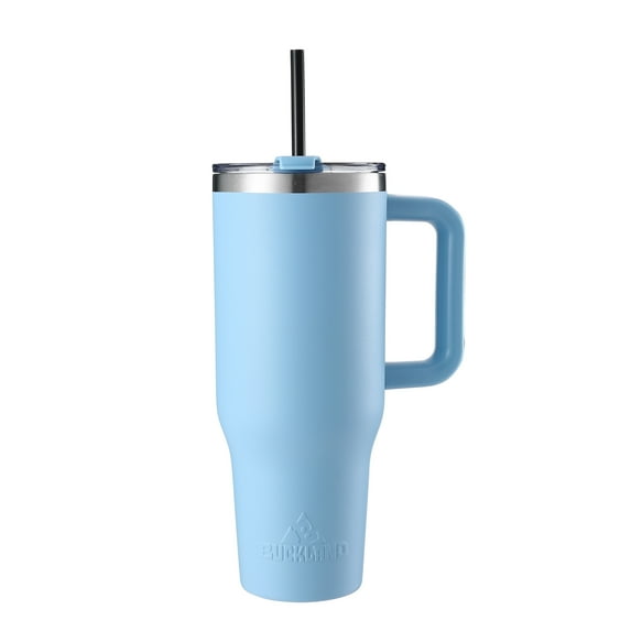 Buckland Adventure Gear 40 oz Stainless Steel Vacuum Insulated Handle Tumbler, Light Blue