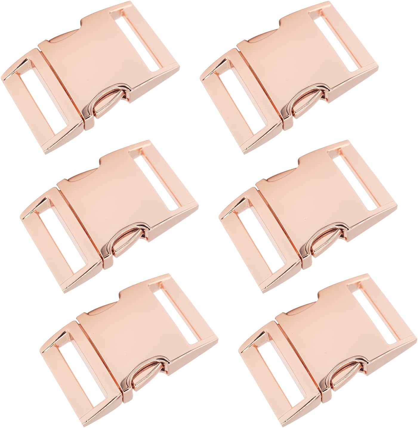 Buckle 6 count 1 inch(25mm) Quick Side Release Clips Metal Buckles for ...