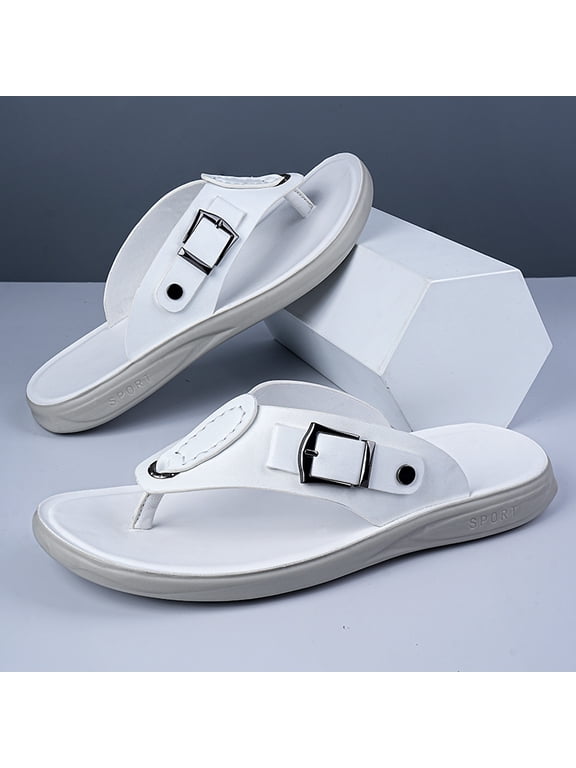 Buckle Adjustable Thong Flip Flop Lightweight Cushioned Slide Sandals