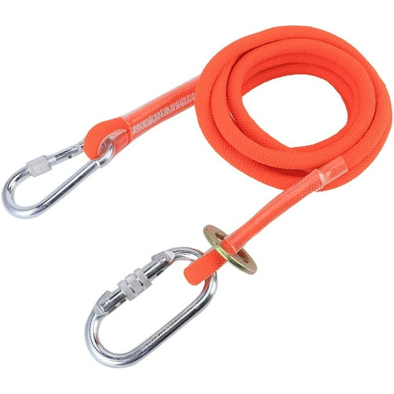 Buckle Aerial Work Safety Belt Rope Lanyard Adjustable Tree Climbing Belt Restraint Lanyards for Hunting, Hanging Stand