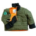 thumbnail image 1 of Buckle Me Baby Coat - Safer Car Seat Coat Boys Winter Jacket for Toddlers - Collard Toastier Monster Mash Green Toastier - Size 3T - As Seen On Shark Tank, 1 of 9