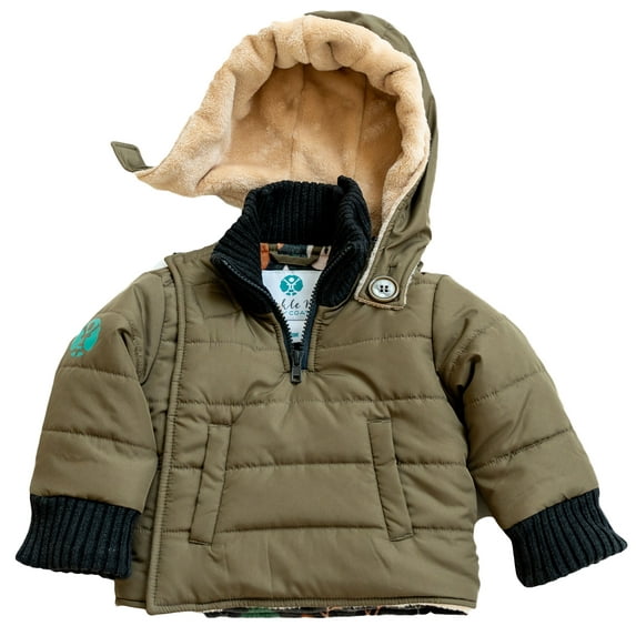 Buckle Me Baby Coat - Safer Car Seat Coat Unisex Winter Jacket with Hood for Toddlers- Cozy Bear Tan Collard Toastiest - Size 24 Months / 2T - As Seen On Shark Tank