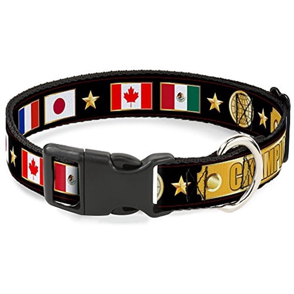 Buckle-Down 13-18" Chain Link Fence Grays Plastic Clip Collar