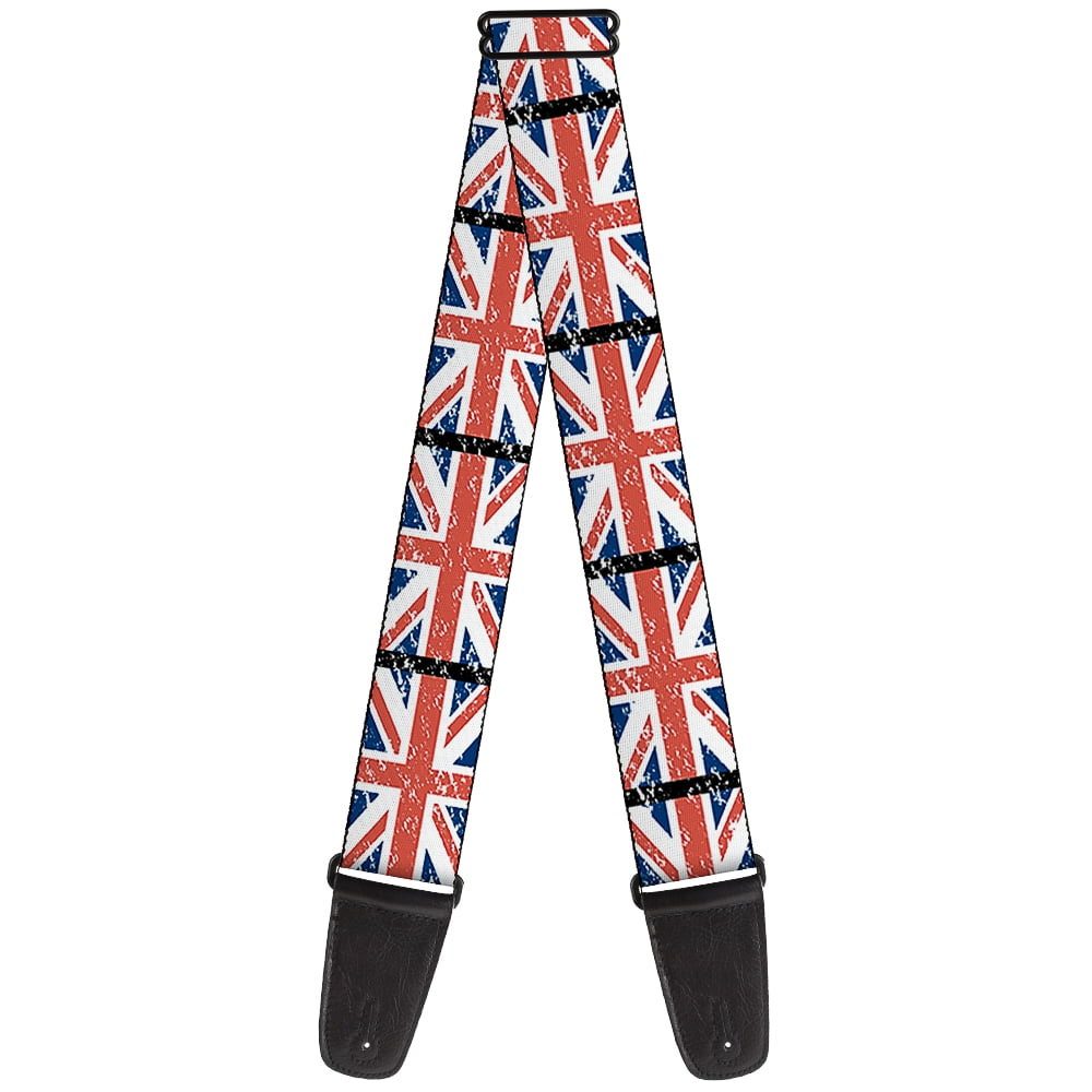 Buckle-Down 2" United Kingdom, Union Jack Flags Guitar Strap