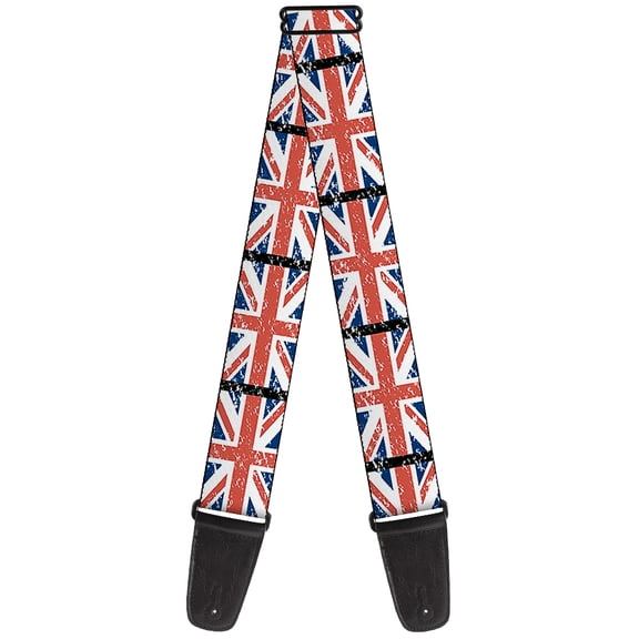 Buckle-Down 2" United Kingdom, Union Jack Flags Guitar Strap
