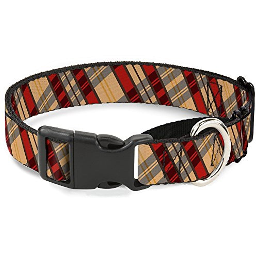 buckle-down americana plaid x martingale dog collar