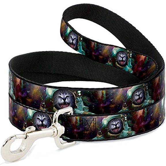 Buckle-Down "Astronaut Cat in Space" Pet Leash, 4' x 1 2"