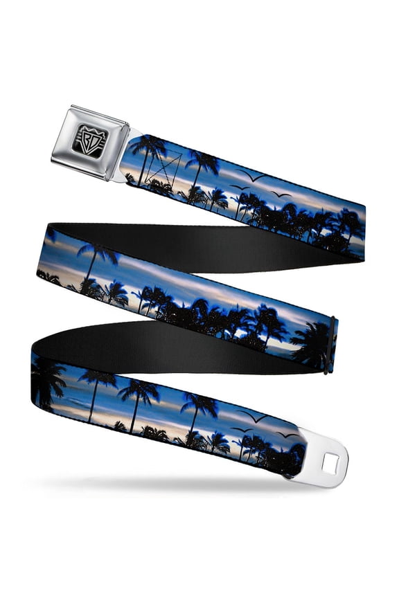 Belt, Seatbelt Buckle Belt, Blue Sunset, Youth 22 to 32 Inches