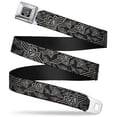 thumbnail image 1 of Buckle-Down Belt, Seatbelt Buckle Belt, Buckle Down BD Logo Scattered Black Gray, 34 to 52 Inches, 1 of 9