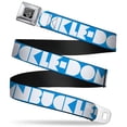thumbnail image 1 of Buckle-Down Belt, Seatbelt Buckle Belt, Buckle Down Shapes Turquoise White, 30 to 44 Inches, 1 of 9