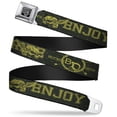 thumbnail image 1 of Buckle-Down Belt, Seatbelt Buckle Belt, Buckle Down Winged Skull Enjoy the Ride Olive Lime Green, 34 to 52 Inches, 1 of 9