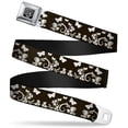 thumbnail image 1 of Buckle-Down Belt, Seatbelt Buckle Belt, Butterfly Garden Black White, Youth 22 to 32 Inches, 1 of 9