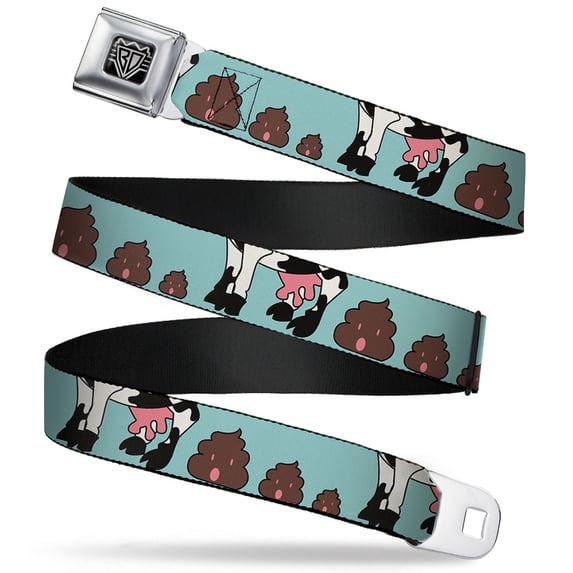 Buckle-Down Belt, Seatbelt Buckle Belt, Cow Poops Color, 34 to 52 Inches