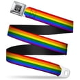thumbnail image 1 of Buckle-Down Belt, Seatbelt Buckle Belt, Flag Pride Rainbow, 30 to 44 Inches, 1 of 9