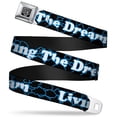 thumbnail image 1 of Buckle-Down Belt, Seatbelt Buckle Belt, Living the Dream Clouds Black Blue White, 30 to 44 Inches, 1 of 9