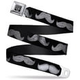 thumbnail image 1 of Buckle-Down Belt, Seatbelt Buckle Belt, Mustaches Black Sketch, Youth 22 to 32 Inches, 1 of 9